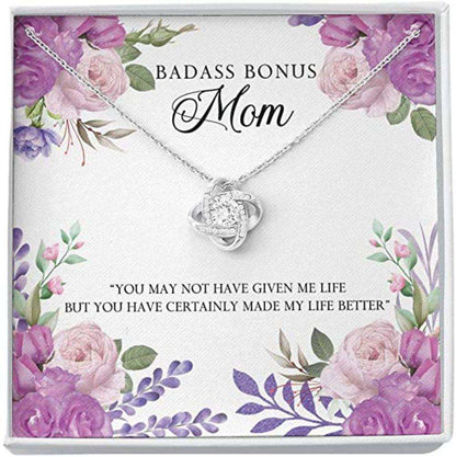 Mom Necklace, Step Mom Necklace Gift To My Badass Mom”Life-So” Necklace Gift For Step Mom Gifts for Mother (Mom) Rakva