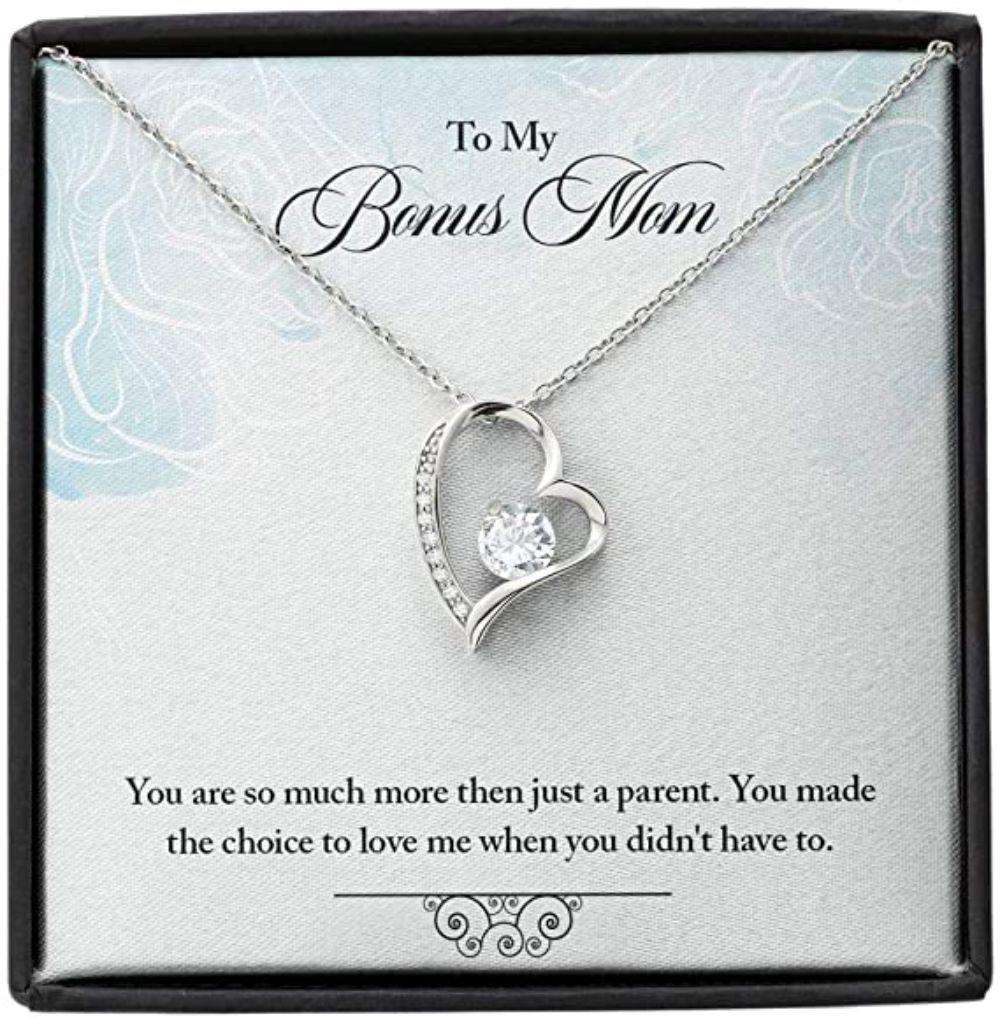 Mom Necklace, Step Mom Necklace Gift To My Stepmother”Choice-So” Heart Necklace Gift For Step Mom Gifts for Mother (Mom) Rakva