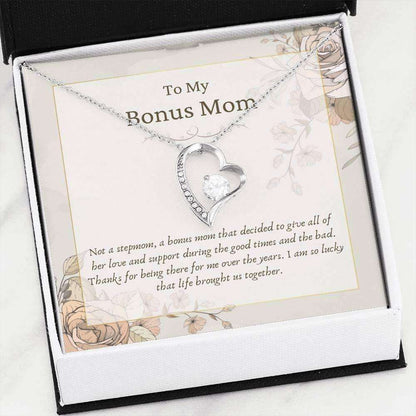 Mom Necklace, Stepmom Necklace, Bonus Mom Necklace Best Stepmom Bonus Mom Necklace Bonus Mom Gifts for Mother (Mom) Rakva