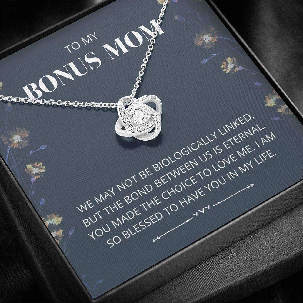 Mom Necklace, Stepmom Necklace, Bonus Mom Necklace “ Eternal Bond “ Mother In Law From Step Daughter, Step Son Gifts For Daughter Rakva