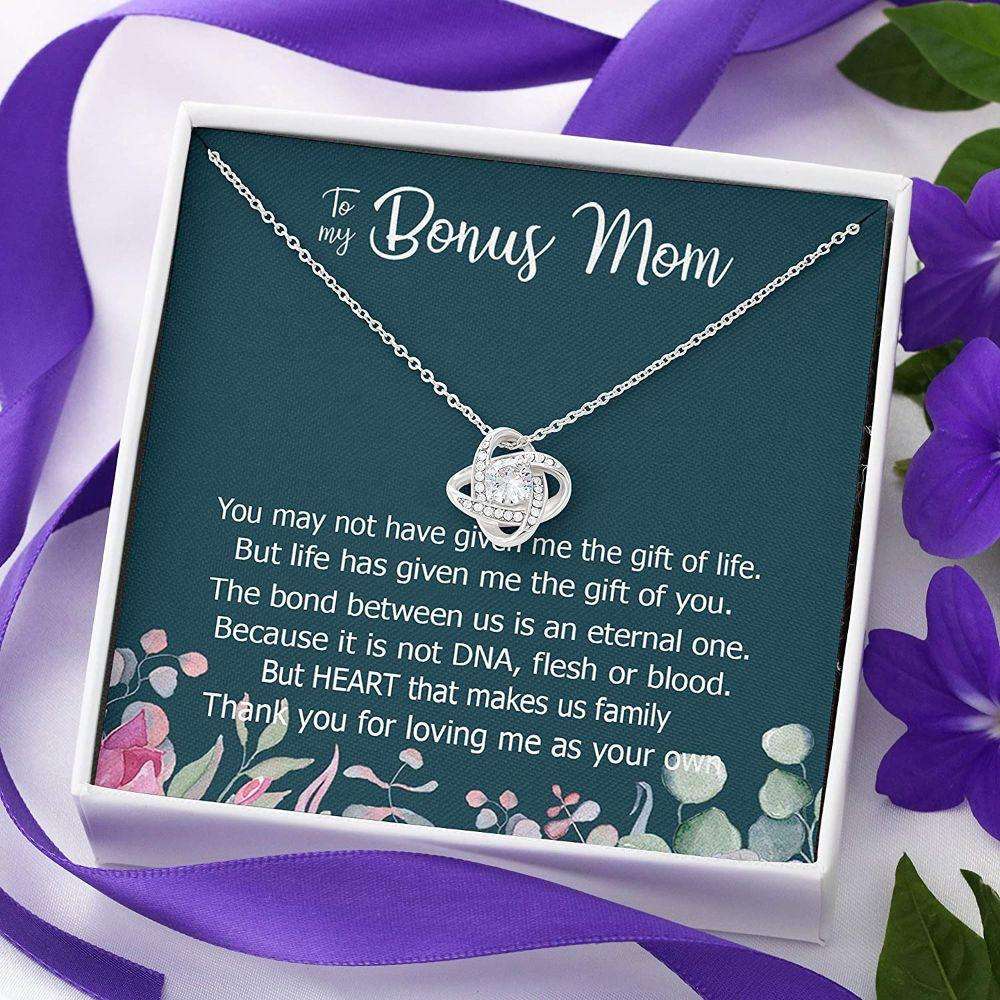 Mom Necklace, Stepmom Necklace, Bonus Mom Necklace For Women Girl “ Stepmother Mother In Law Thank You Gifts for Mother (Mom) Rakva