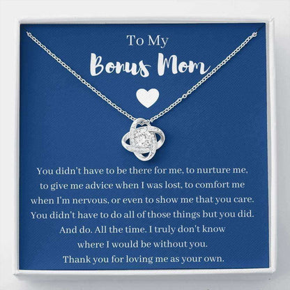 Mom Necklace, Stepmom Necklace, Bonus Mom Necklace, Gift For Step Mom, Stepmother, Second Mom ,Adoptive Mom Gifts for Mother (Mom) Rakva