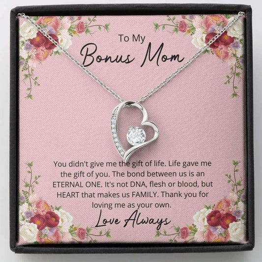 Mom Necklace, Stepmom Necklace, Bonus Mom Necklace Gift, Gift For Step Mom, Stepmother, Second Mom, Adoptive Mom Gifts for Mother (Mom) Rakva