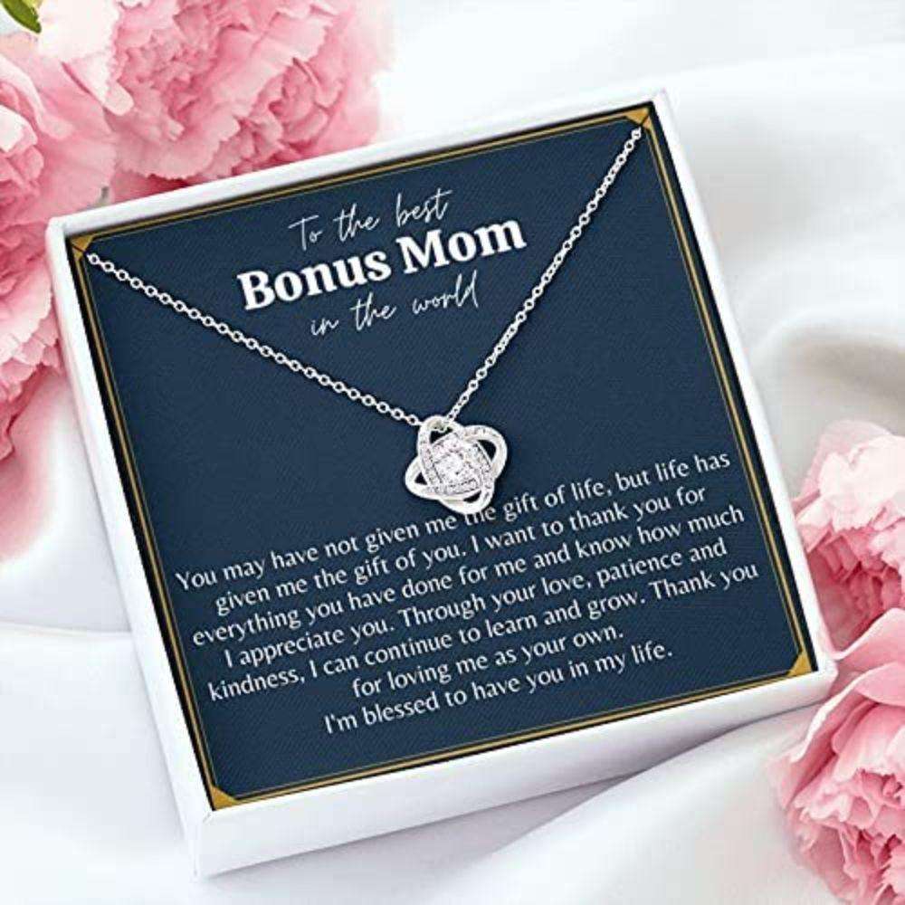 Mom Necklace, Stepmom Necklace, Bonus Mom Necklace Gift, Stepmom Mother In Law Wedding Gift From Bride Gifts for Mother (Mom) Rakva