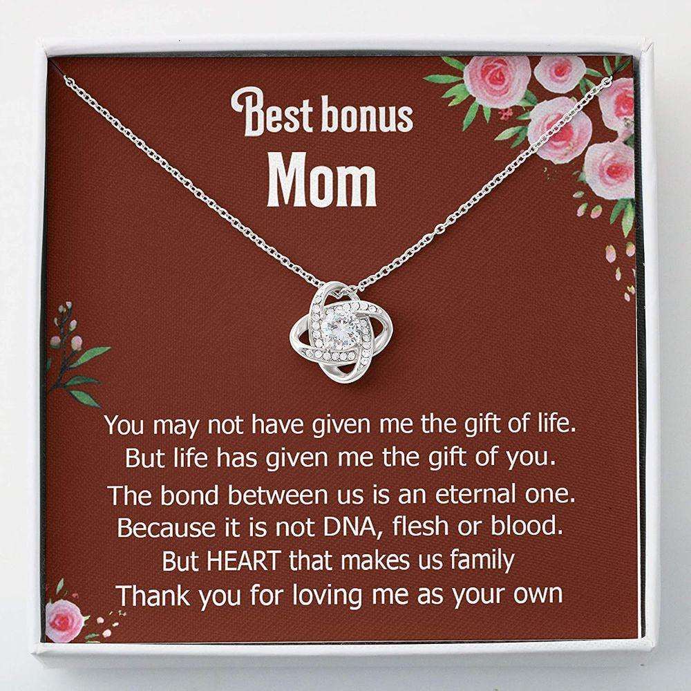 Mom Necklace, Stepmom Necklace, Bonus Mom Necklace Gift, Stepmom Mother In Law Wedding Gift From Bride Gifts for Mother (Mom) Rakva