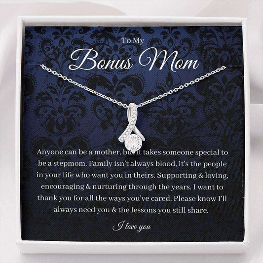 Mom Necklace, Stepmom Necklace, Bonus Mom Necklace Gift, Stepmom Mother In Law Wedding Gift From Bride Gifts for Mother (Mom) Rakva