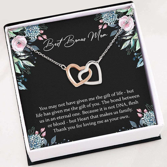 Mom Necklace, Stepmom Necklace, Necklace For Women Girl “ Bonus Mom Gift For Step Mom “ Mother Day Necklace Gifts for Mother (Mom) Rakva