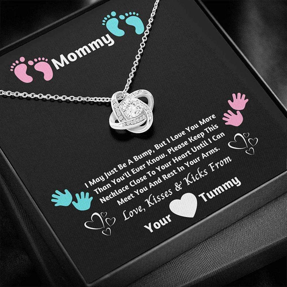 Mom Necklace, Stepmom Necklace, New Mom Necklace Gift From Husband, Mommy Gift From Unborn Baby, Baby Bump Gifts For Mom To Be (Future Mom) Rakva