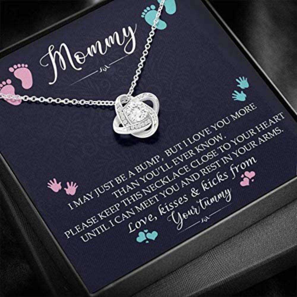 Mom Necklace, Stepmom Necklace, New Mommy Necklace, Gift From Mom To Be Baby Bump, New Mom, First Time Mom Pregnancy Gifts For Mom To Be (Future Mom) Rakva