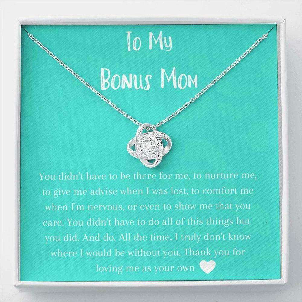 Mom Necklace, Stepmom Necklace, To My Bonus Mom Necklace Gift, Thank You For Loving Me As Your Own Necklace Gifts for Mother (Mom) Rakva