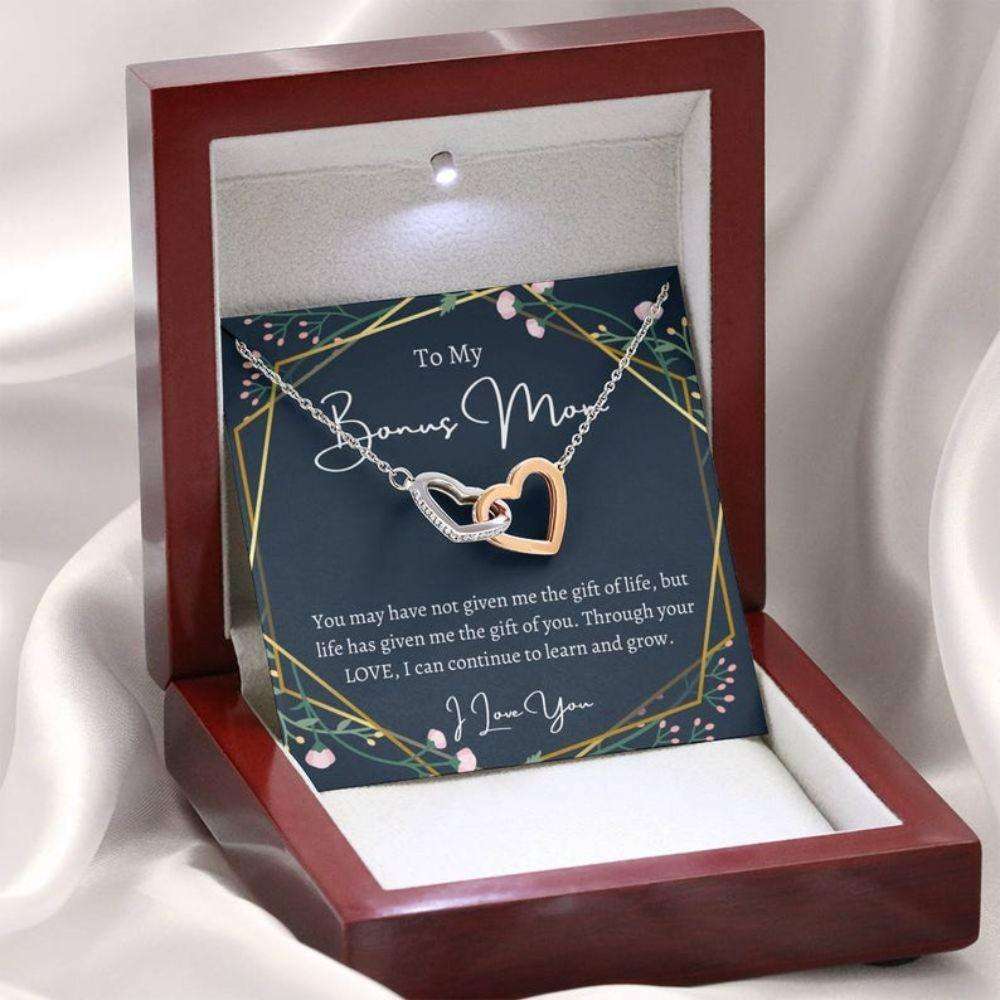 Mom Necklace, Stepmom Necklace, To My Bonus Mom Necklace, The Gift Of You, Gift For Stepmom Gift From Bride Gifts for Mother (Mom) Rakva