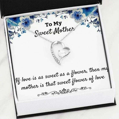 Mom Necklace, Sweet Flower Of Love Forever Love Necklace Gift For Mom Gifts for Mother (Mom) Rakva