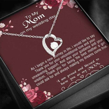 Mom Necklace, Thank For Unconditional Love Forever Love Necklace For Mom Gifts for Mother (Mom) Rakva