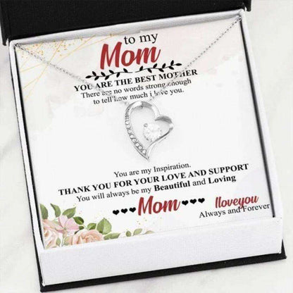 Mom Necklace, Thank For Your Love Forever Love Necklace Gift For Mom Valentines Jewellery Gifts for Mother (Mom) Rakva