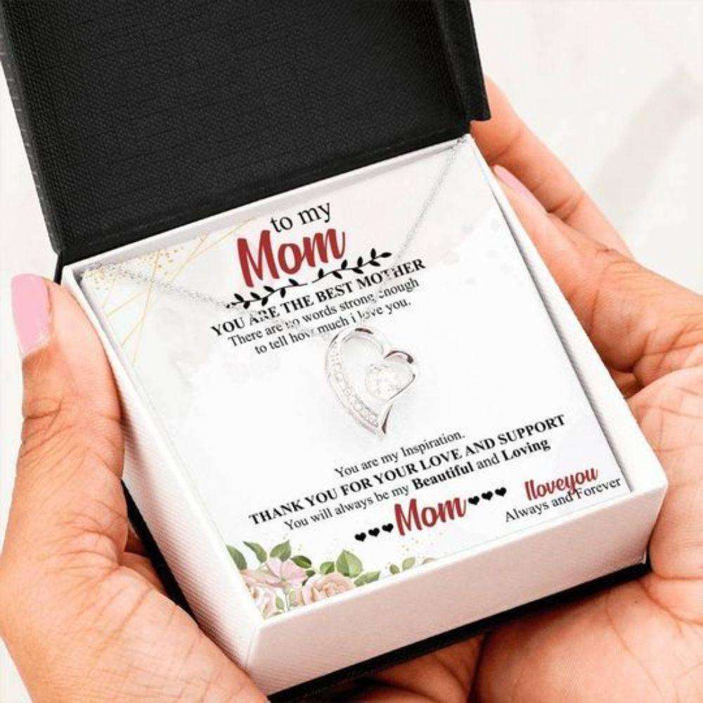 Mom Necklace, Thank For Your Love Forever Love Necklace Gift For Mom Valentines Jewellery Gifts for Mother (Mom) Rakva