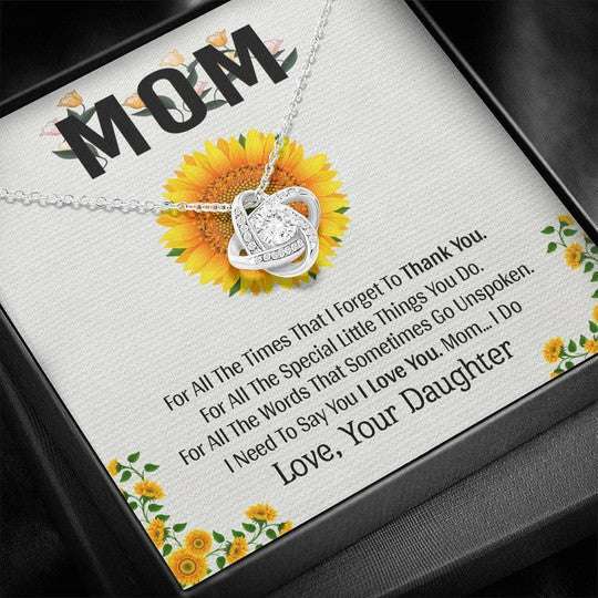 Mom Necklace, Thank You For All The Times Gift For Mom Love Knot Necklace Gifts for Mother (Mom) Rakva