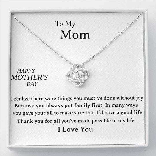 Mom Necklace, Thank You For All You’Ve Made Possible In My Life Gift For Mom Necklace Gifts for Mother (Mom) Rakva