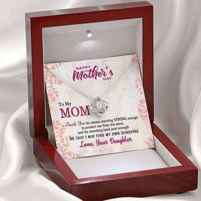 Mom Necklace, Thank You For Always Standing To Protect Me Gift For Mom Love Knot Necklace Gifts for Mother (Mom) Rakva