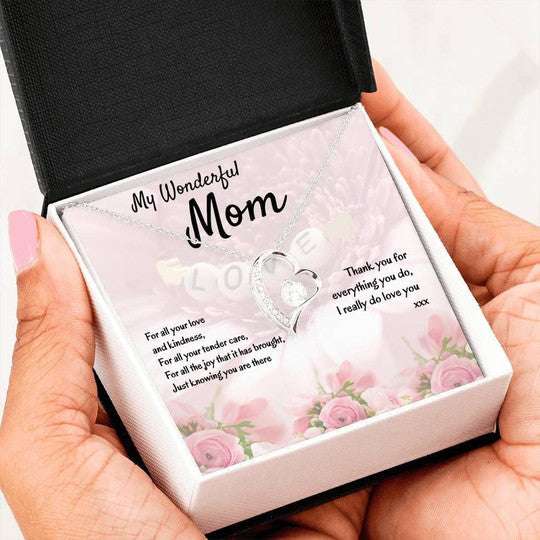 Mom Necklace, Thank You For Anything You Do Forever Love Necklace Gift For Mom Gifts for Mother (Mom) Rakva