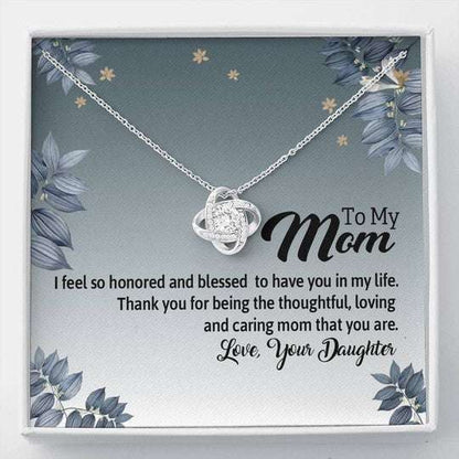 Mom Necklace, Thank You For Being The Most Loving And Caring Mom Gift For Mom Necklace Gifts for Mother (Mom) Rakva