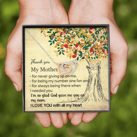 Mom Necklace, Thank You My Mother Necklace, Gift For Mom From Daughter,From Son Gifts For Daughter Rakva