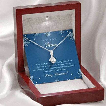 Mom Necklace, Thanks For All The Special Alluring Beauty Necklace Gift For Mom Gifts for Mother (Mom) Rakva