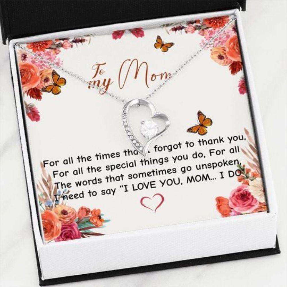 Mom Necklace, Thanks For All The Special Things You Do Gift For Mom Forever Love Necklace Gifts for Mother (Mom) Rakva