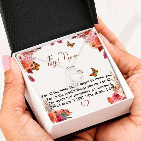 Mom Necklace, Thanks For All The Special Things You Do Gift For Mom Forever Love Necklace Gifts for Mother (Mom) Rakva