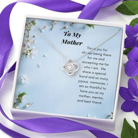 Mom Necklace, Thanks For Always Being There For Me Gift For Mom Love Knot Necklace Gifts for Mother (Mom) Rakva