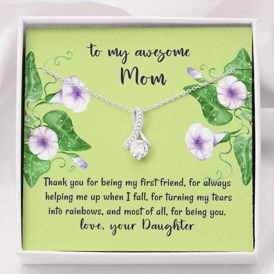 Mom Necklace, Thanks For Being My First Friend Alluring Beauty Necklace Gifts For Mom Gifts for Mother (Mom) Rakva