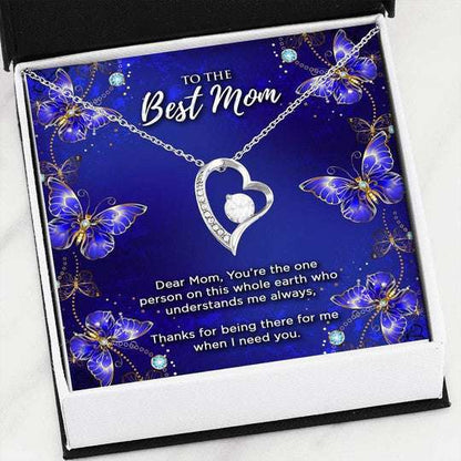 Mom Necklace, Thanks For Being There For Me Forever Love Necklace For Mom Gifts for Mother (Mom) Rakva