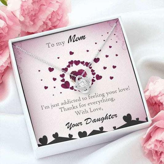 Mom Necklace, Thanks For Everything With Love Love Knot Necklace Gift For Mom Gifts for Mother (Mom) Rakva