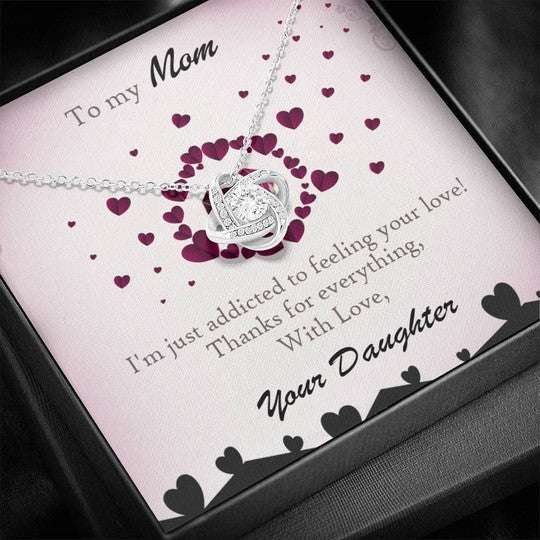 Mom Necklace, Thanks For Everything With Love Love Knot Necklace Gift For Mom Gifts for Mother (Mom) Rakva