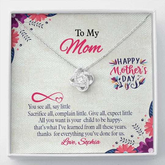 Mom Necklace, Thanks For Everything You’Ve Done For Us, Gift For Mom Necklace Gifts for Mother (Mom) Rakva