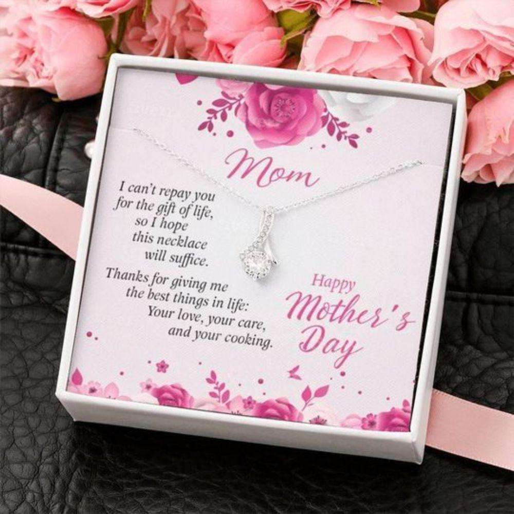 Mom Necklace, Thanks For Giving Me The Best Things In Life Gift For Mom Alluring Beauty Necklace Gifts for Mother (Mom) Rakva