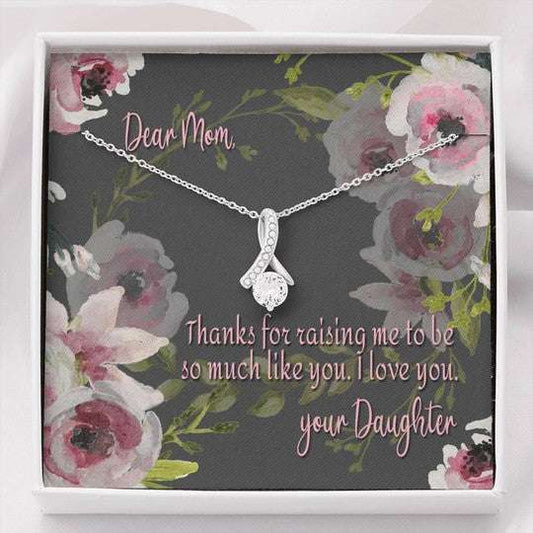 Mom Necklace, Thanks For Raising Me To Be So Much Like You Gift For Mom Alluring Beauty Necklace Gifts for Mother (Mom) Rakva