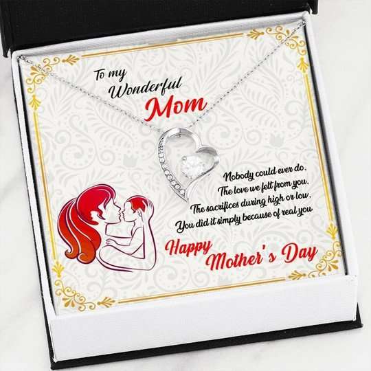 Mom Necklace, The Love We Felt From You Forever Love Necklace For Mom Gifts for Mother (Mom) Rakva