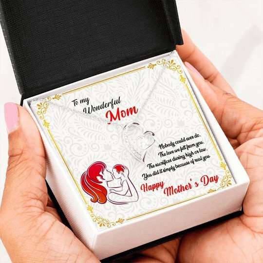 Mom Necklace, The Love We Felt From You Forever Love Necklace For Mom Gifts for Mother (Mom) Rakva