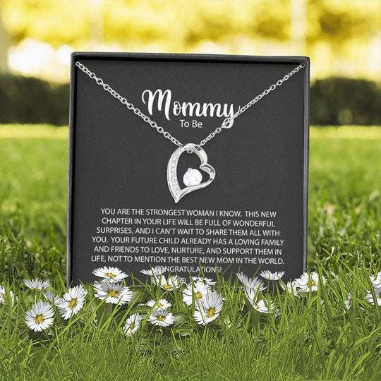 Mom Necklace, The Strongest Woman I Know Forever Love Necklace For Mommy To Be Gifts for Mother (Mom) Rakva