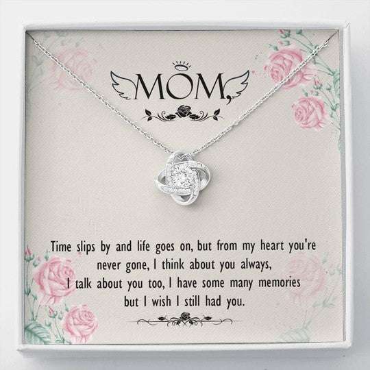 Mom Necklace, Time Slips By And Life Goes On Love Knot Necklace Gift For Mom Gifts for Mother (Mom) Rakva