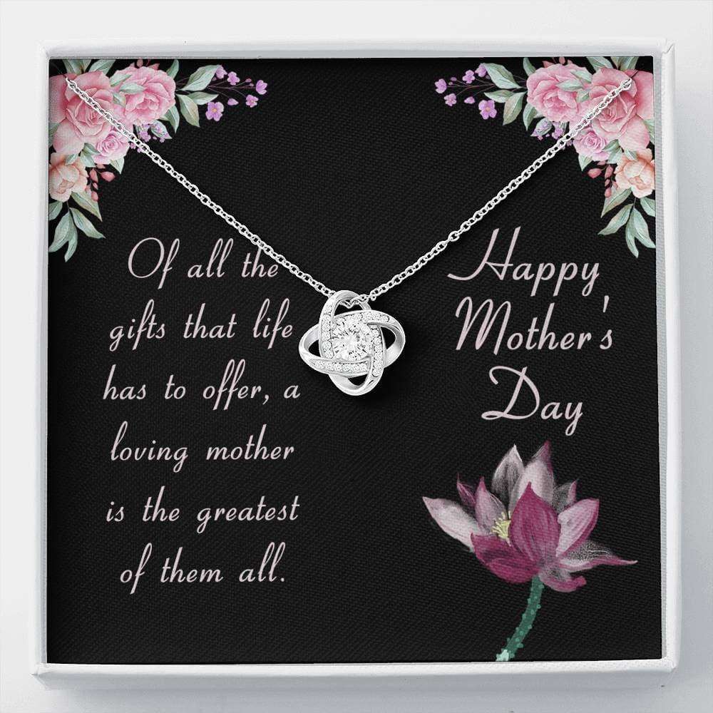 Mom Necklace, To An Amazing Mother Love Knot Necklace Gifts for Mother (Mom) Rakva