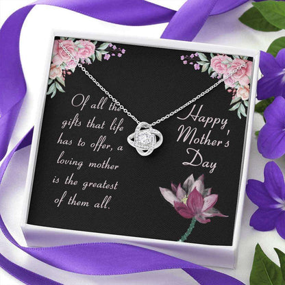 Mom Necklace, To An Amazing Mother Love Knot Necklace Gifts for Mother (Mom) Rakva