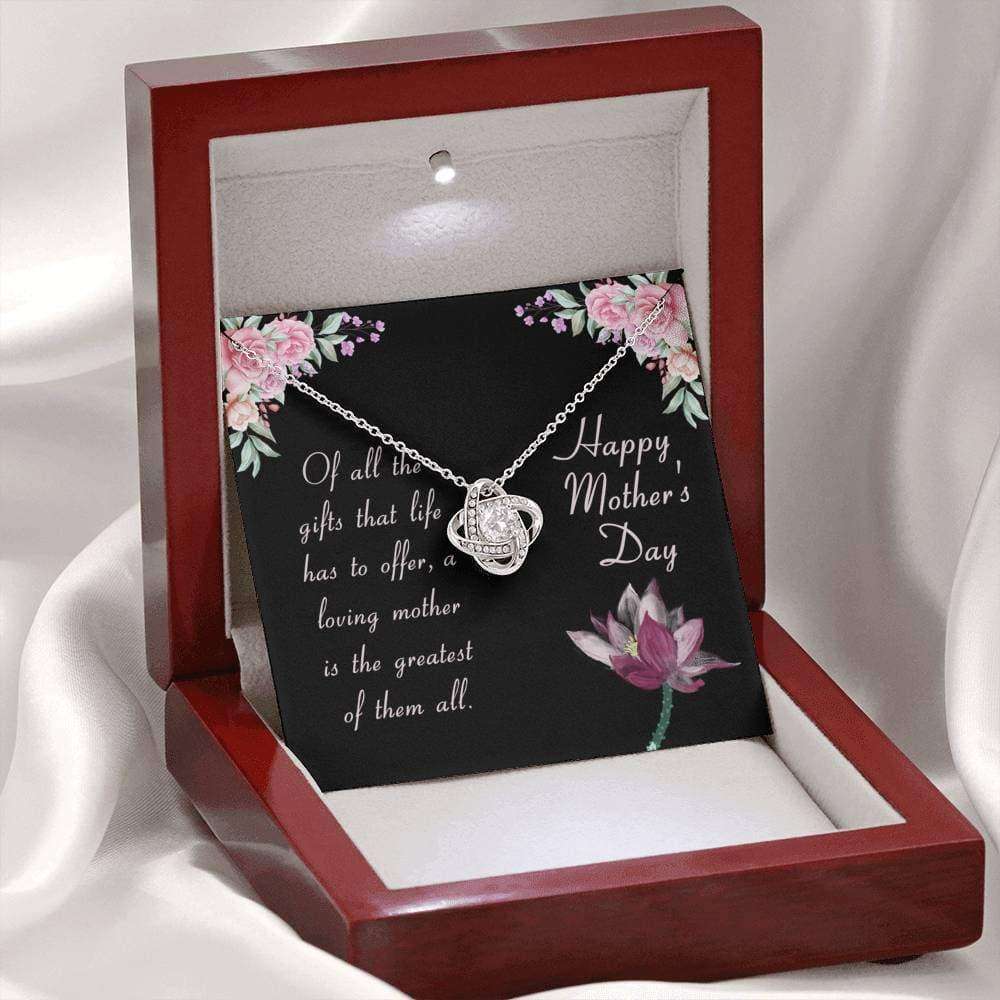 Mom Necklace, To An Amazing Mother Love Knot Necklace Gifts for Mother (Mom) Rakva