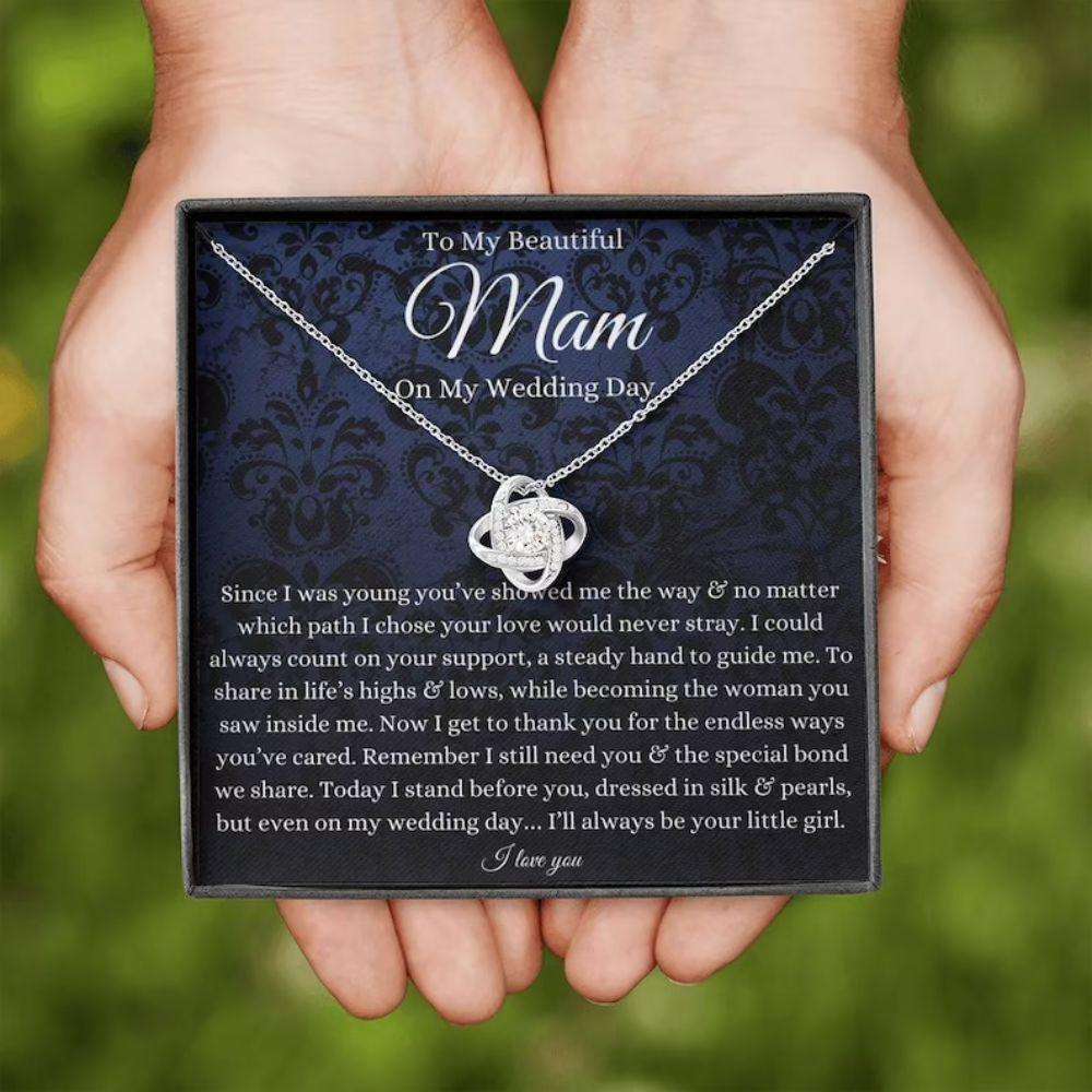 Mom Necklace, To Mam On My Wedding Day Necklace, Mother Of The Bride Gift From Daughter Gifts For Daughter Rakva