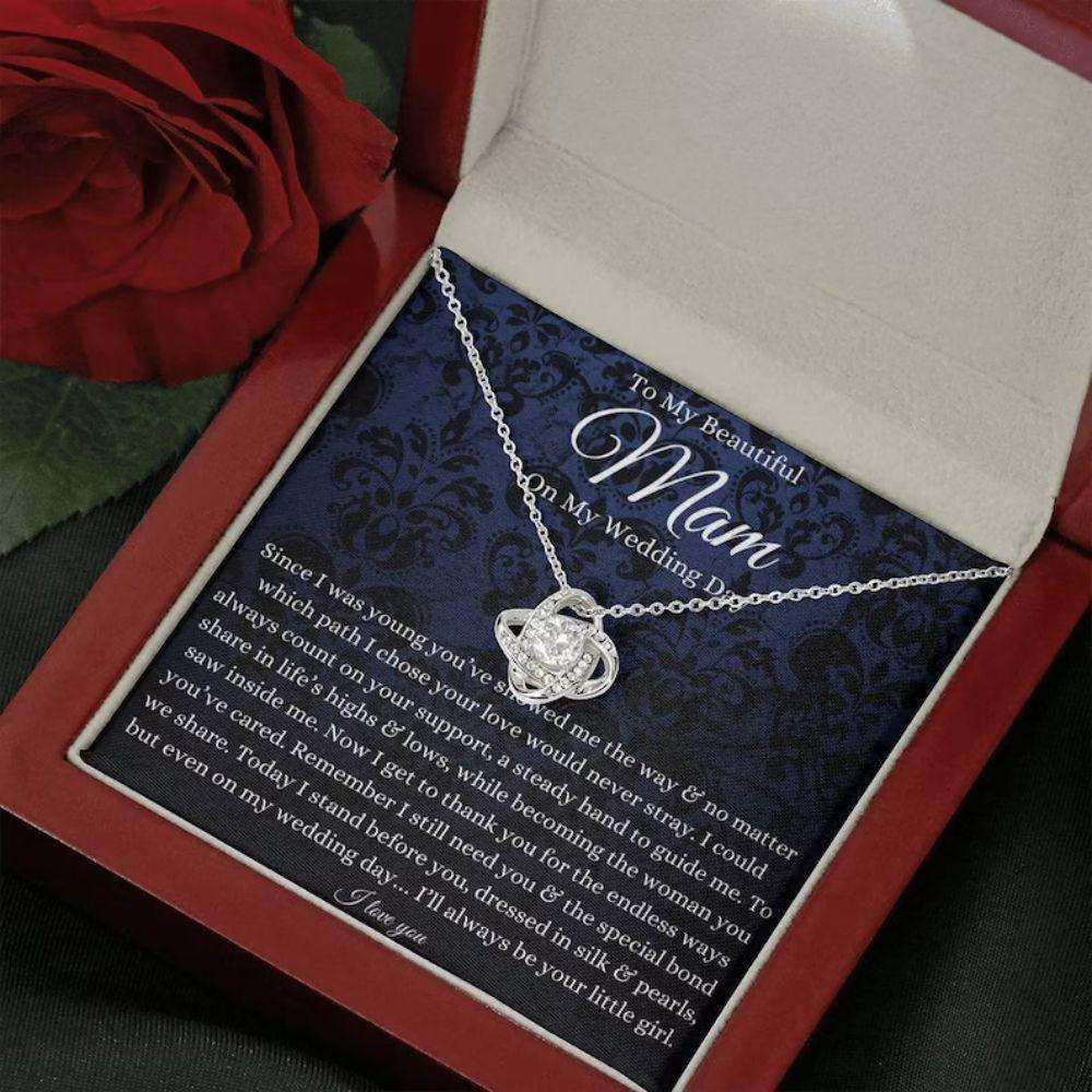 Mom Necklace, To Mam On My Wedding Day Necklace, Mother Of The Bride Gift From Daughter Gifts For Daughter Rakva