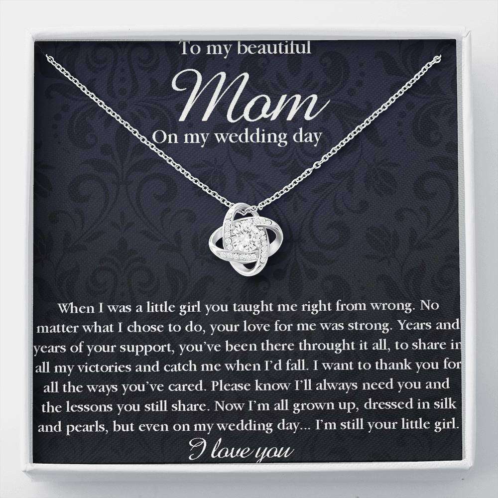 Mom Necklace, To Mom On My Wedding Day Gift, Mother Of The Bride Necklace Dughter's Day Rakva