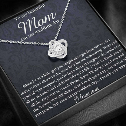 Mom Necklace, To Mom On My Wedding Day Gift, Mother Of The Bride Necklace Dughter's Day Rakva