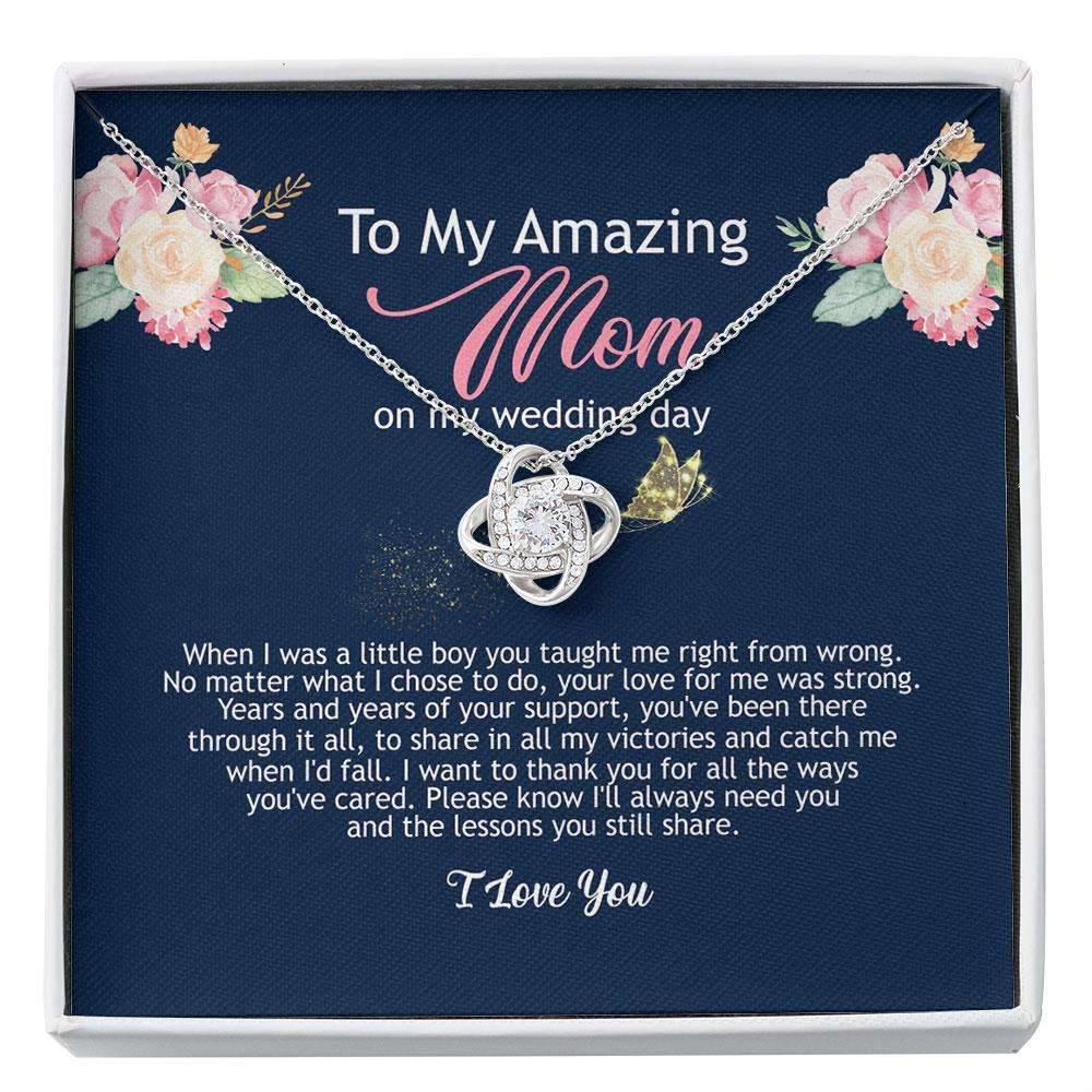 Mom Necklace, To Mom On My Wedding Day, Mother Of The Groom Gift From Son, Mother Of The Groom Necklace From Son On Wedding Day Custom Necklace Gifts for Mother (Mom) Rakva