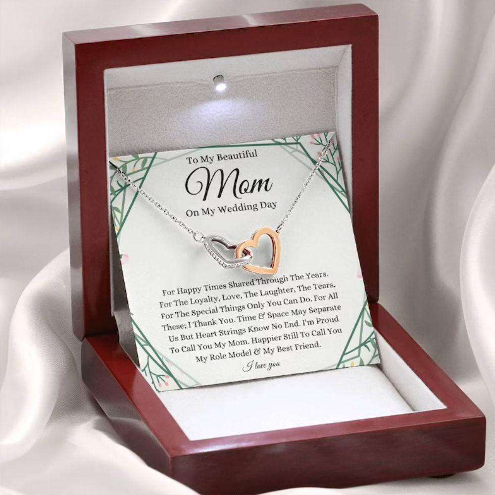 Mom Necklace, To Mom On My Wedding Day Necklace Gift From Daughter, Mother Of The Bride Gift From Bride Gifts For Daughter Rakva