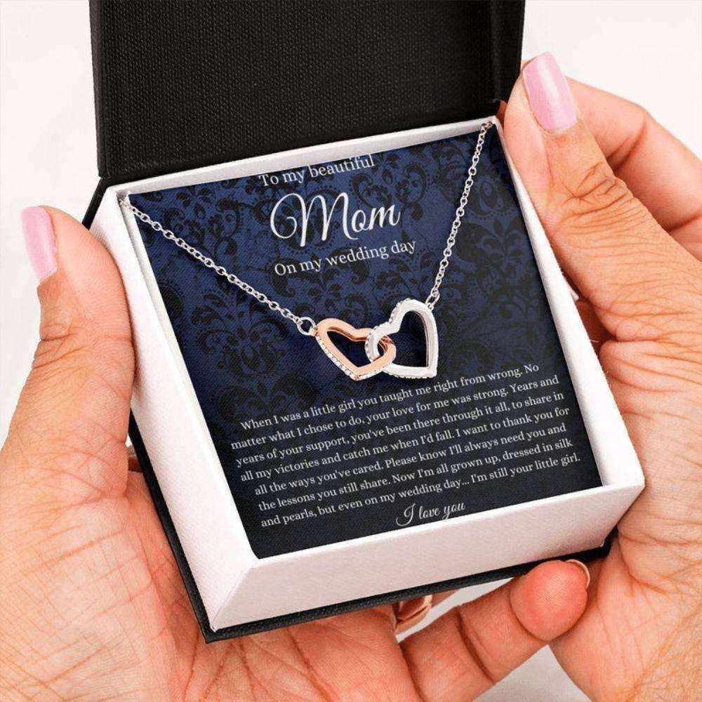 Mom Necklace, To Mom On My Wedding Day Necklace Gift From Daughter, Mother Of The Bride Gift From Bride Gifts For Daughter Rakva